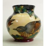 Moorcroft vase Ingleswood pattern: Measures 15cm x 15cm. With box. No damage or restoration.