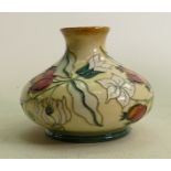 Moorcroft vase: Measuring 11cm x 13cm. No damage or restoration.