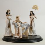 Royal Worcester limited edition Figure Group The Court of Tutankhamun: Boxed with certificate &
