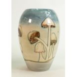 Moorcroft Mushroom vase: Height 18cm.