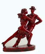 Peggy Davies large Ruby Fusion figure Rhythm & Romance: with certificate, Height 26cm.
