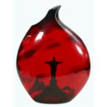 Peggy Davies limited edition vase Rio: with certificate, Height 30cm.