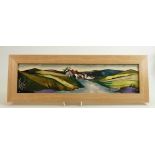 Moorcroft Scaggs Peak plaque: Dated 2010, 47cm x 16cm.