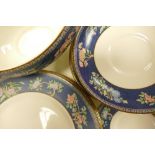 A large collection of Wedgwood Blue Siam tea and dinner ware: Including large soup, tureen,