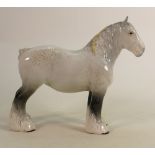 Beswick Dapple grey shire horse 818: With dark grey shading to legs.