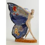 Carlton Ware limited edition figure Butterfly Girl: With certificate.