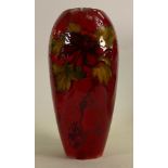 Walter Moorcroft large Flambe vase in Columbine design a/f: