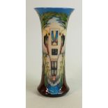 Moorcroft Deco Drive vase: Dated 2007, height 25cm.