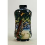 Moorcroft Kirbati vase: Gold signed Emma Bossons dated 2005, height 21cm.