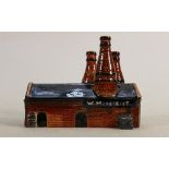 Moorcroft model of the Moorcroft Factory with the original Three Bottle Kilns: Height 11cm