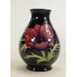 Moorcroft vase Anemone Blue pattern: Measures 13cm x 9cm. With box. No damage or restoration.