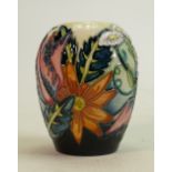 Moorcroft Castle Garden vase: Height 9.5cm.