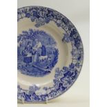 A collection of Spode blue & white dinner ware: To include plates, platters, tureens, bowls, etc. (3