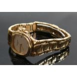 Patek Philippe 18ct gold ladies wristwatch: With 18ct bracelet, diamond hour markers to dial, 95g,