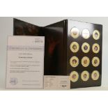 A Windsor Mint set of 12 proof coins: Jesus Christ collection, gold plated coins in presentation