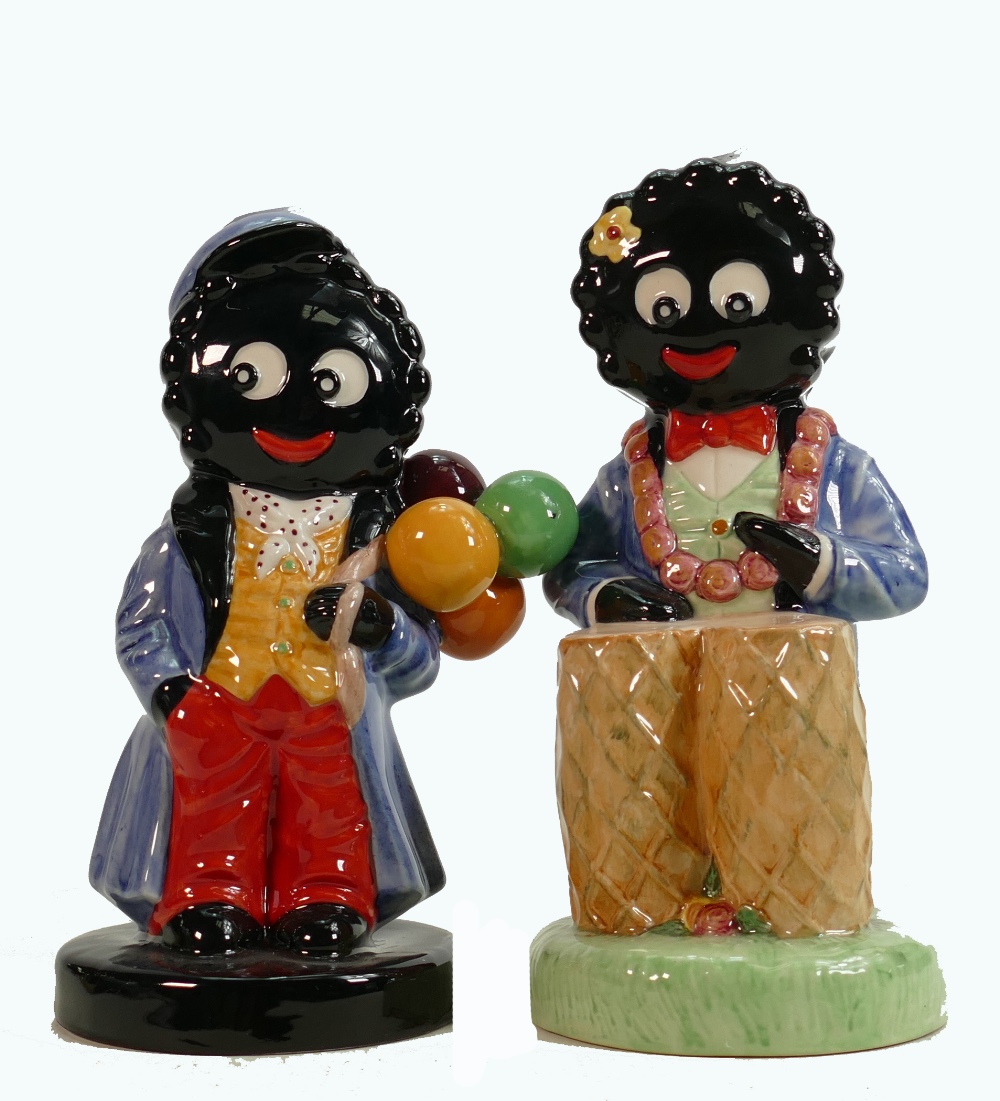 Carltonware large limited edition Golly figures to include Balloon Seller & Bongo Player: Height