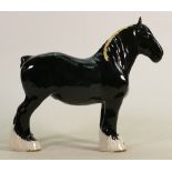 Beswick early black shire horse 818: