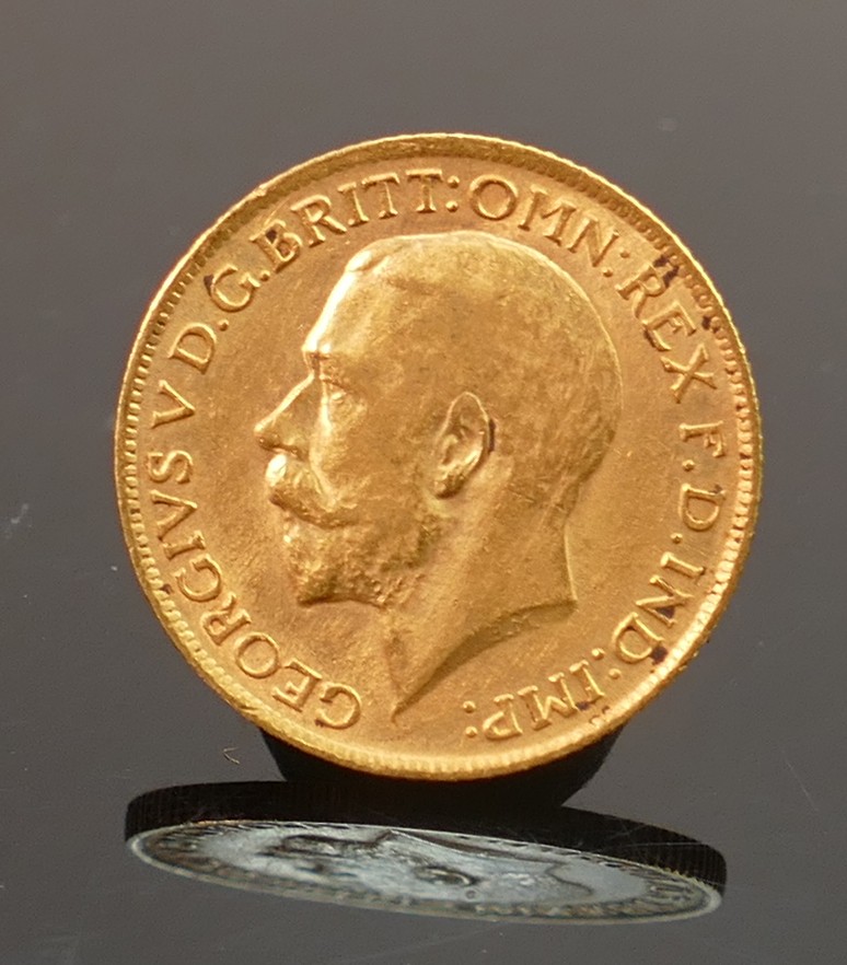 George V FULL gold sovereign coin 1912: - Image 2 of 4