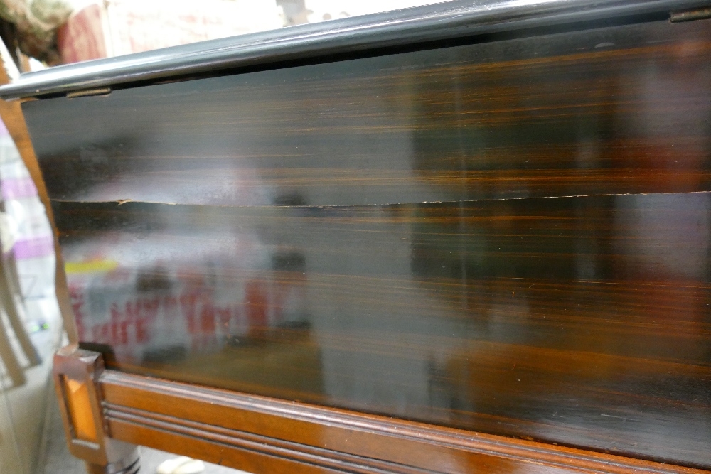 Late 19th century inlaid Swiss Musical Box on stand: Playing on 4 bells & drum with 6 hammers, - Image 3 of 5