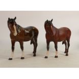 Beswick brown mares 976: In gloss and matt. (2)