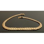 Heavy gold chain with overseas indistinct marks: 14ct gold or better, gross weight 83.1g. Measures