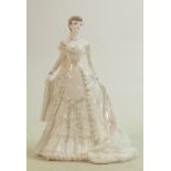 Coalport for Compton & Woodhouse figure Queen Mary: Boxed with cert & stand.