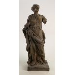 Early19th century Wood & Cardwell large terracotta figure of a Greek Roman Goddess in bronze