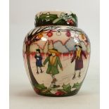 Moorcroft Skater ginger jar: Height 15cm, dated 2008, limited edition.