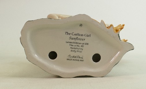 Carltonware Sunflower Girl: Limited edition, with certificate, boxed. - Image 2 of 3