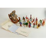 A collection of Talfourd Wood Alice in Wonderland toys: C1980s hand painted & hand made wood cut