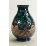 Moorcroft vase Mamoura pattern: Measures 18cm x 13cm, with box. No damage or restoration.