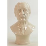 Large Kevin Francis Creamware bust of Harold MacMillan: Limited edition, height 30cm.