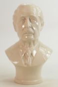 Large Kevin Francis Creamware bust of Harold MacMillan: Limited edition, height 30cm.