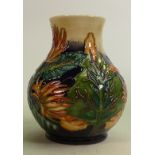 Moorcroft vase: Measuring 15cm x 13cm. No damage or restoration.