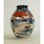 Moorcroft Hardington Moor decorated vase: Height 13cm, dated 2007.