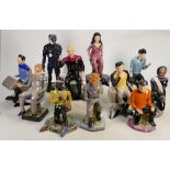 Set of 11 unique Star Trek large Kevin Francis figures: Includes Captain Kirk, Councillor Troi,