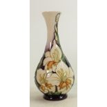 Moorcroft vase Gladioli pattern: Measures 17cm x 8cm. With box. No damage or restoration.