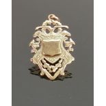 9ct gold shield pendant, 7.1g: