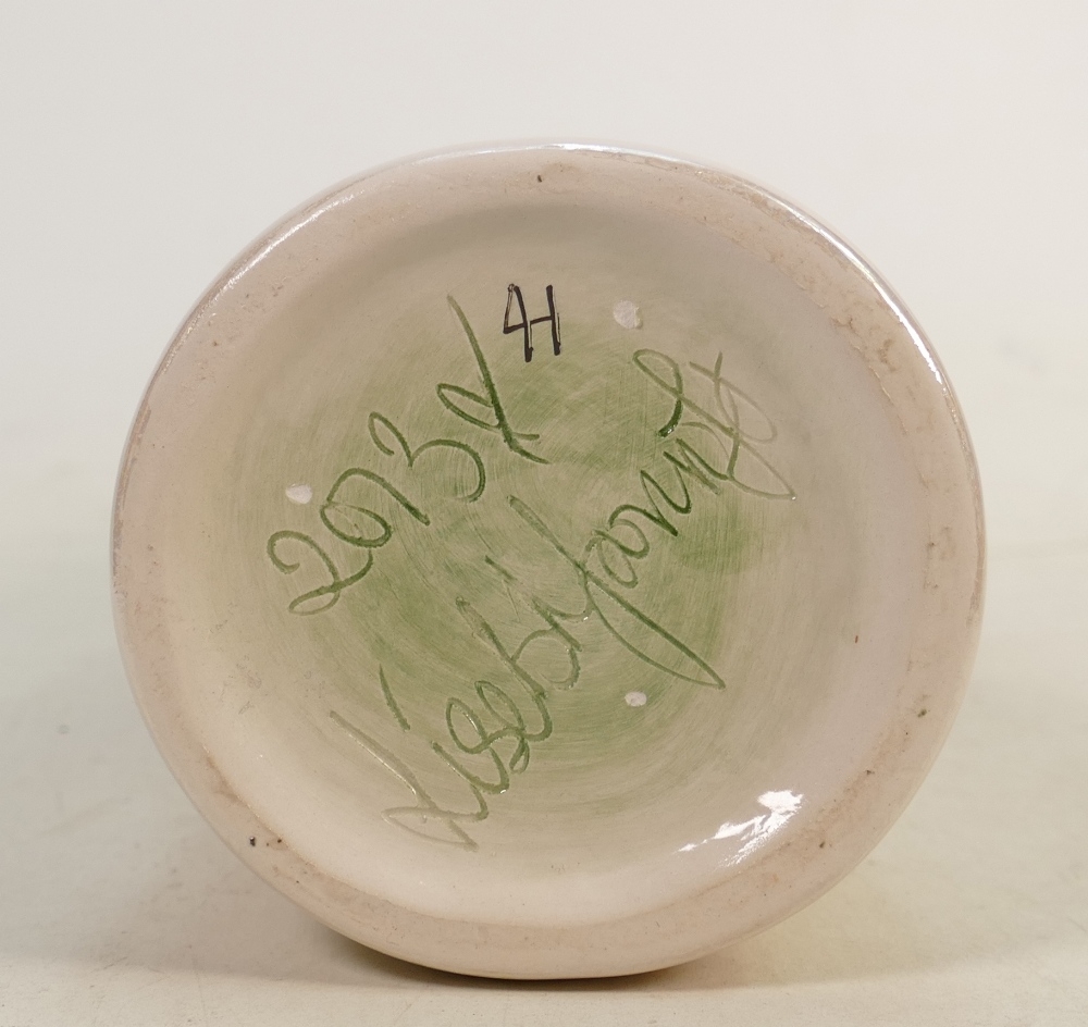 Lise B Moorcroft studio pottery vase Pansy design: Lustre glazed, signed and dated 2013. 25cm high. - Image 2 of 4