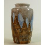 Cobridge Stoneware Pot Banks vase: Dated 1996 height 13cm.