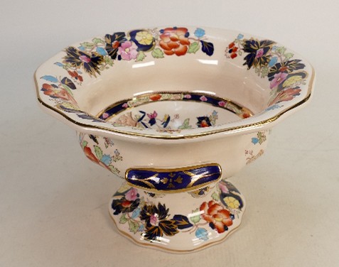 Masons Blue Mandarin handled bowl: Height 15cm. - Image 3 of 7