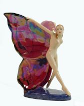 Carlton Ware limited edition figure Butterfly Girl: Boxed.