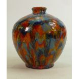 Cobridge Mottled Stoneware trial vase: Signed Anita Harris, dated 2004, height 15cm.