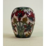 Moorcroft Delonix vase: Dated 2002, height 9.5cm.