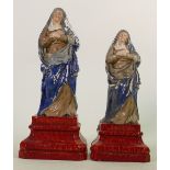 Enoch Wood 18th/19th century figure of Madonna on plinth base: Height 25.5cm impressed no.22