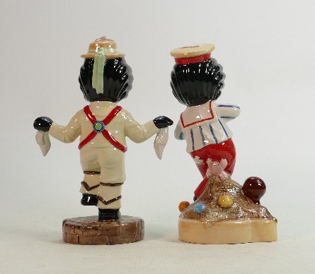 Carltonware large limited edition Golly figures to include Morris Dancer & Sailor: Height 23cm. (2) - Image 3 of 4