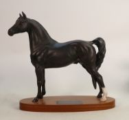 Beswick Connoisseur model of a Morgan horse 2605: On wooden plinth.