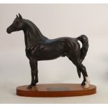 Beswick Connoisseur model of a Morgan horse 2605: On wooden plinth.