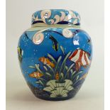 Moorcroft Coral Reef ginger jar: Limited edition, signed by Sian Leeper dated 2005, height 24cm.