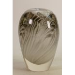 Heavy glass vase signed "GATO 81" by Toan Klein, Toronto, Canada: Height 19cm.